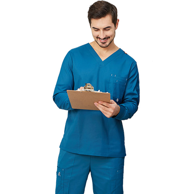 Scrub Set Uniform Nurse Workwear. Nursing Top and Pant Women or Men Solid Color.